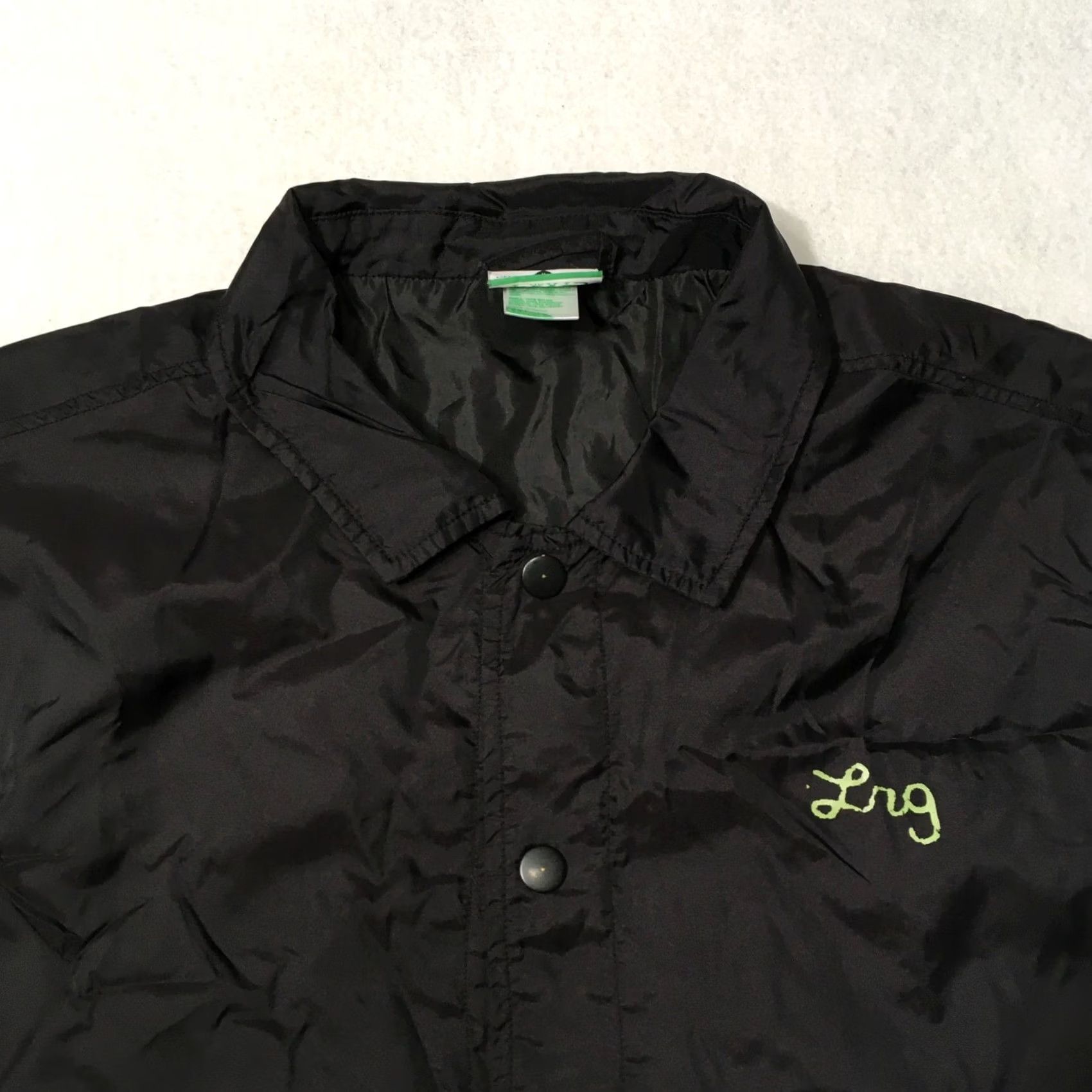 Coach LRG Coach Jacket Mens Nylon Snap Button BLACK Size US XL / EU 56 / 4 - 2 Thumbnail
