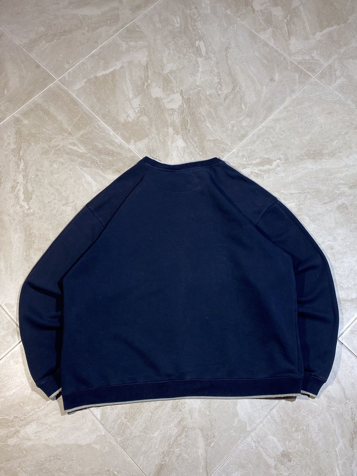 Nike Vintage 00s Nike y2k distressed swoosh oversized sweatshirt Size US XXL / EU 58 / 5 - 4 Thumbnail