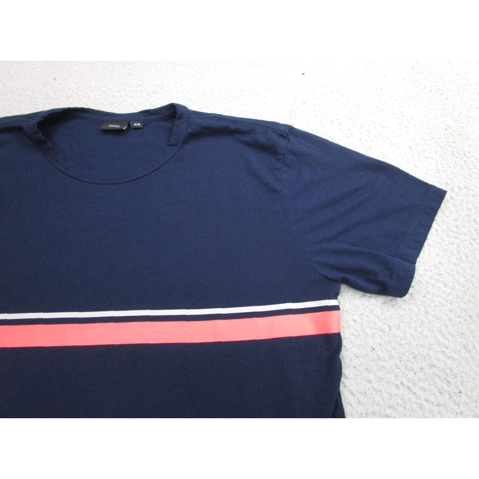 Onia Onia Blue Pink Stripe Short Sleeve Crew Neck Mens Medium T-Shirt Size US M / EU 48-50 / 2 - 2 Thumbnail