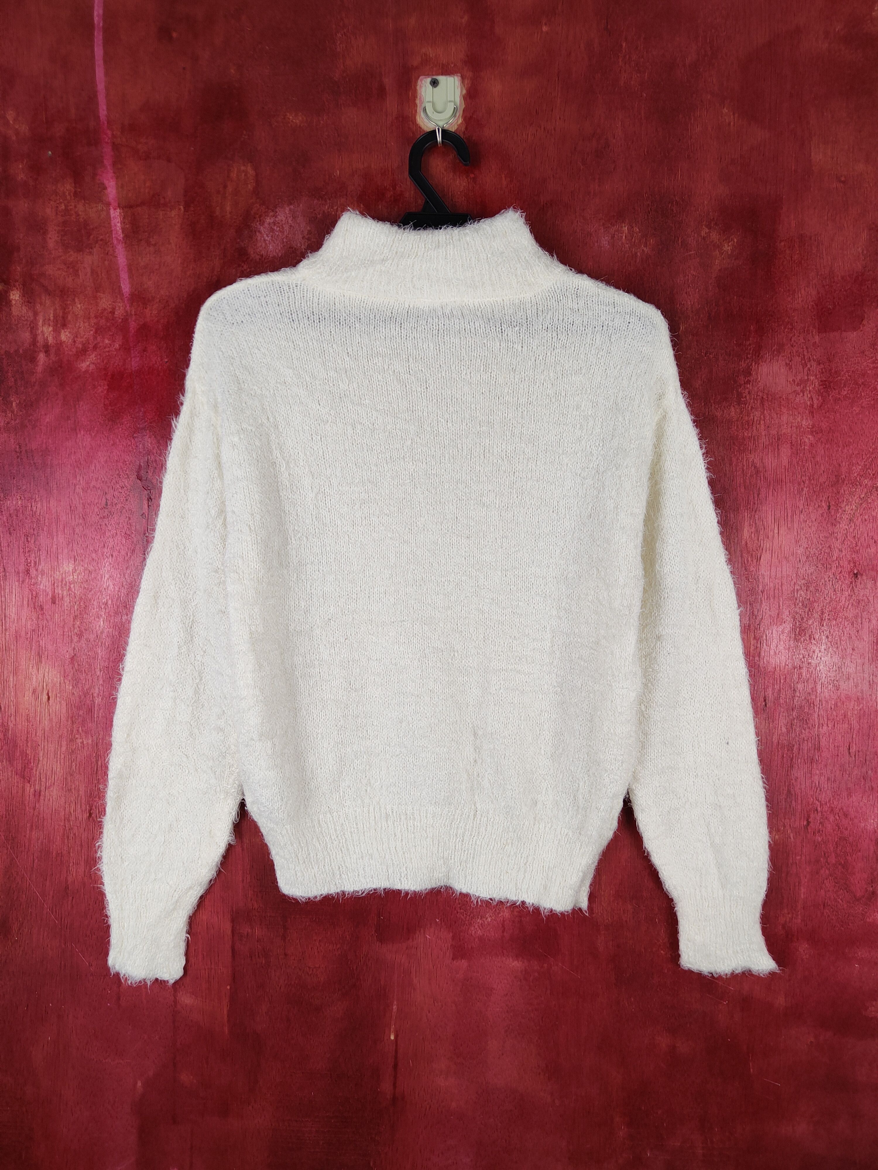 GU × Vintage Avant garde fashion GU Ivory Fur Mohair Knitwear Size S / US 4 / IT 40 - 7 Thumbnail