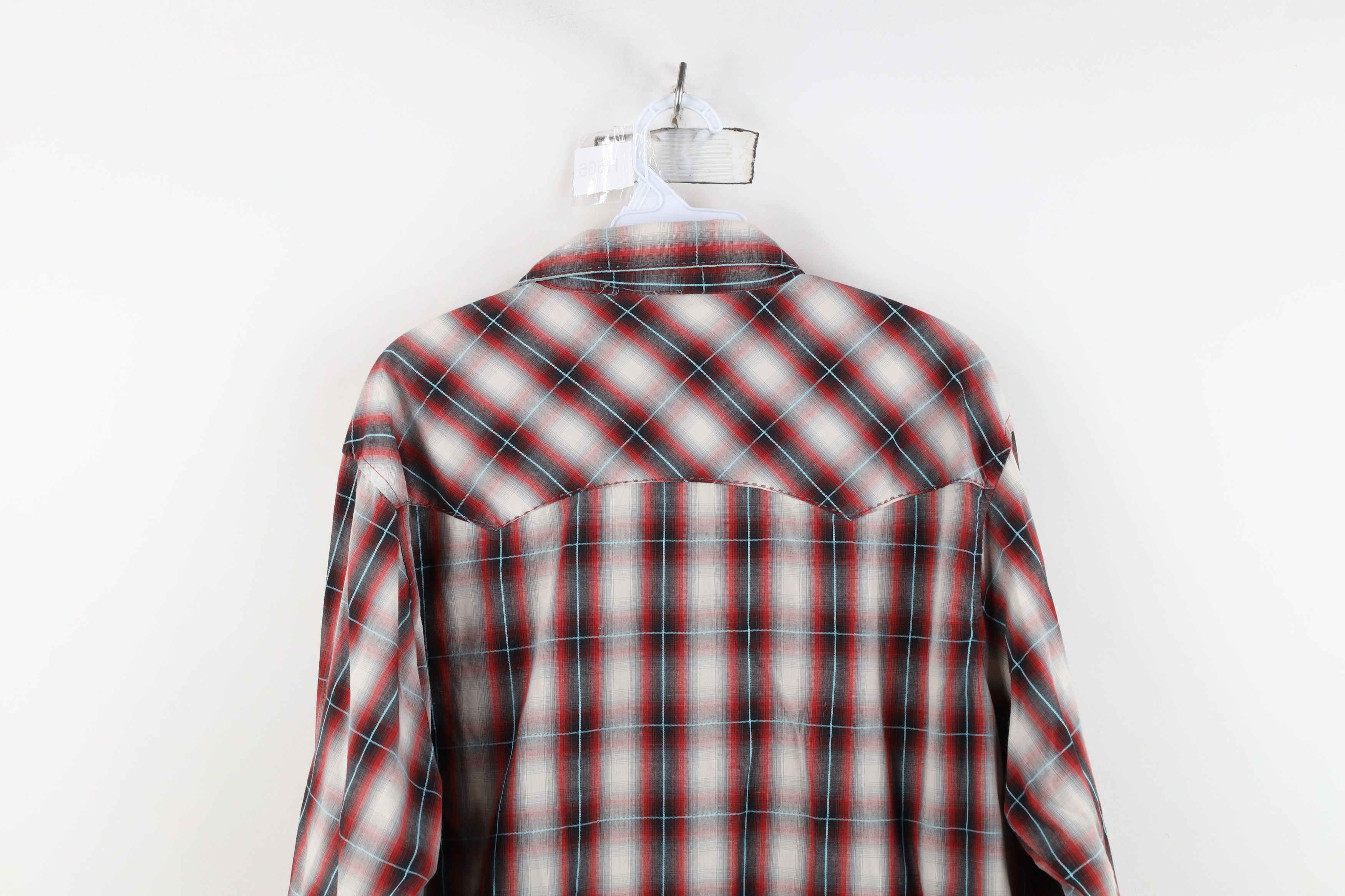 Wrangler Vintage Wrangler Rodeo Cowboy Snap Button Shirt Plaid Size US L / EU 52-54 / 3 - 13 Thumbnail