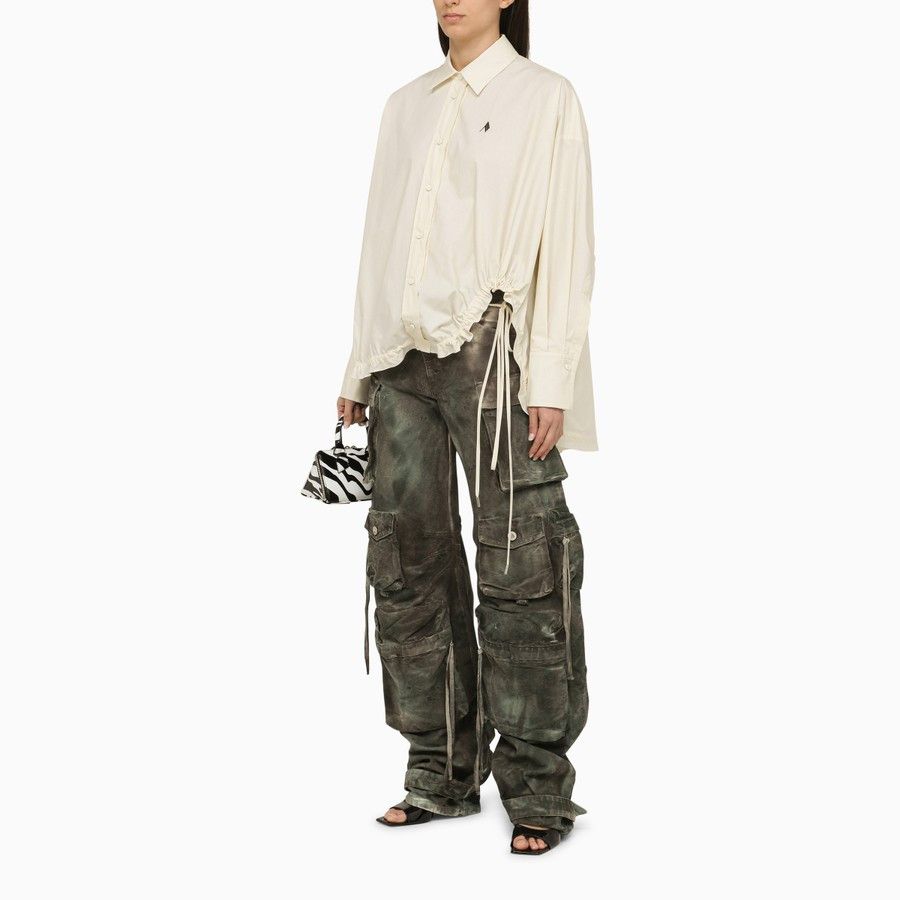 The Attico o1d2blof1024 Cotton Shirt in White Size S / US 4 / IT 40 - 2 Thumbnail