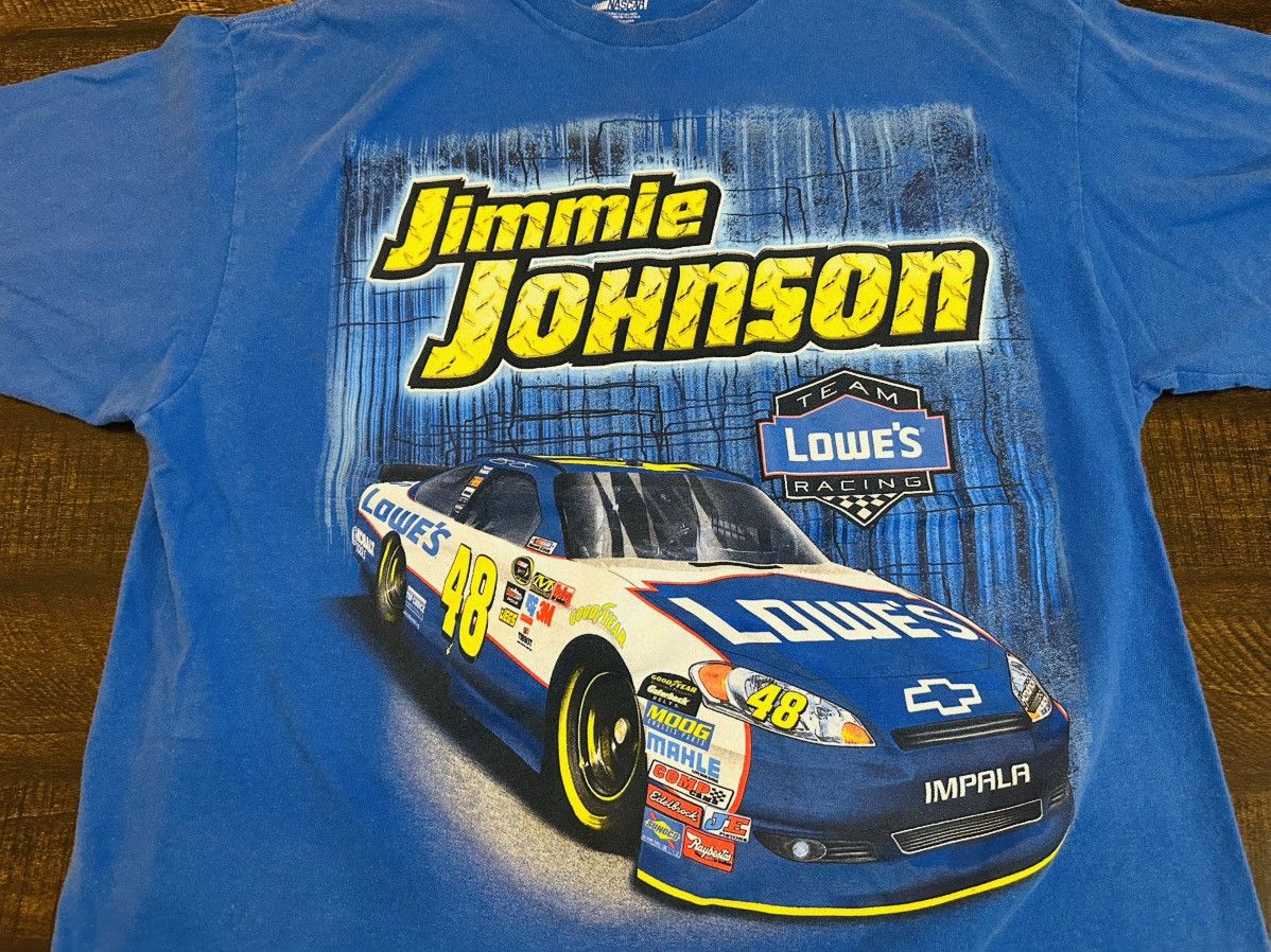 NASCAR Vtg Lowe's Racing T-Shirt Mens Jimmie Johnson #48 Nascar-XL Size US XL / EU 56 / 4 - 2 Thumbnail