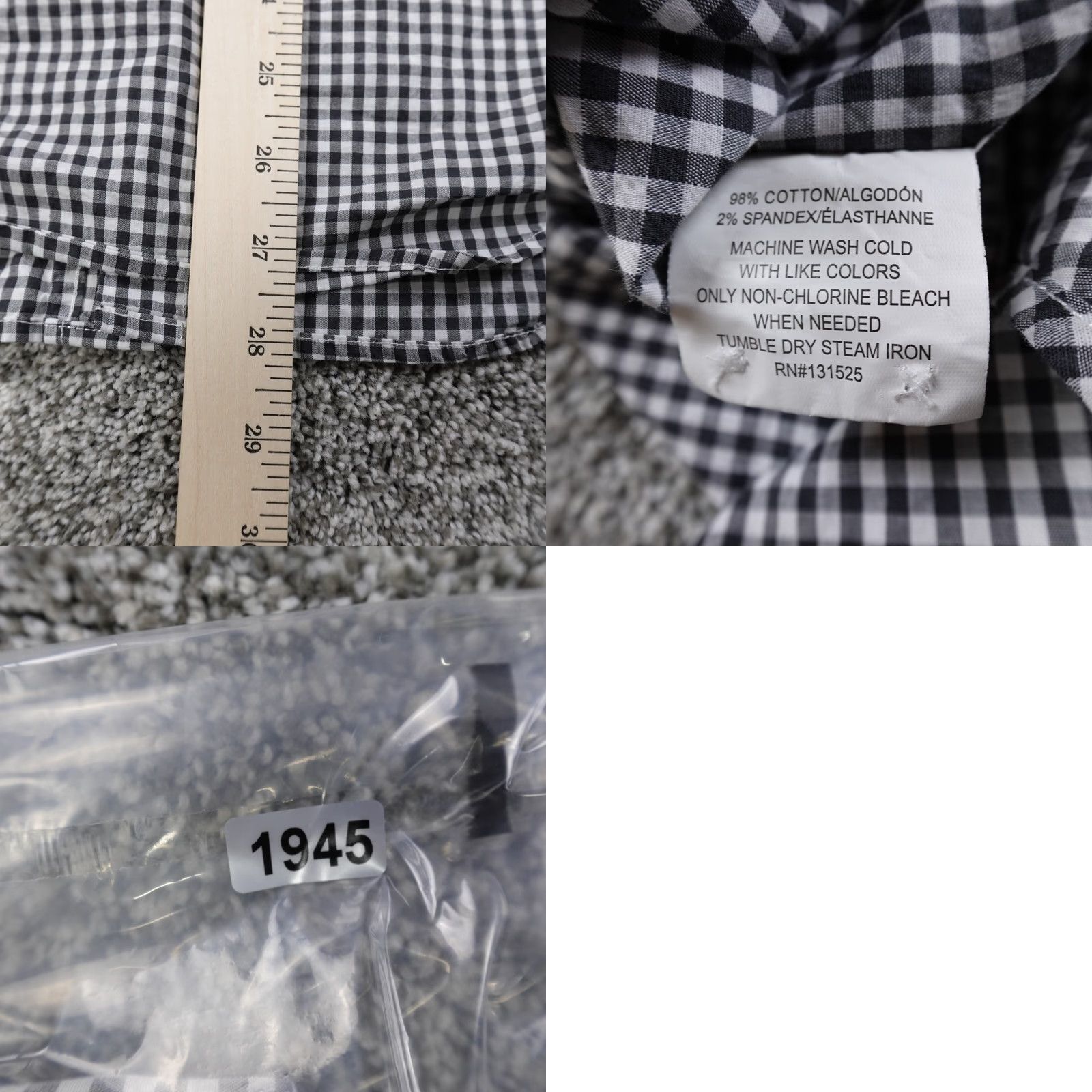 Nat Nast Nat Nast Shirt Mens S Black White Gingham Long Sleeve Button Up Casual Preppy Size US S / EU 44-46 / 1 - 8 Thumbnail
