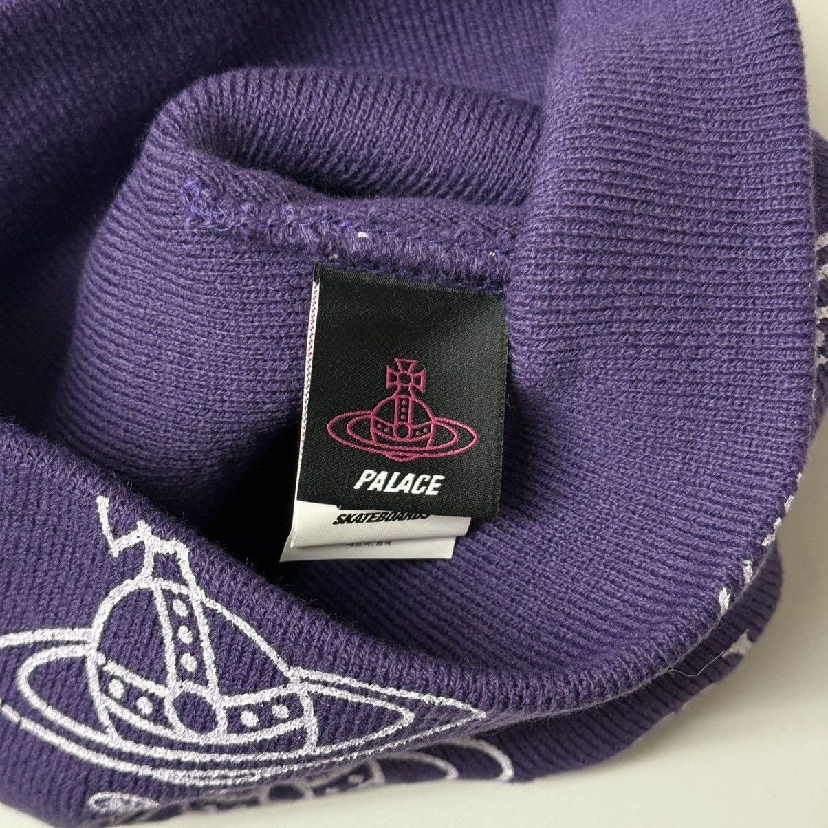 Palace × Vivienne Westwood FW24 Palace Vivienne Westwood Jersey Beanie hat orb logo Size ONE SIZE - 4 Thumbnail