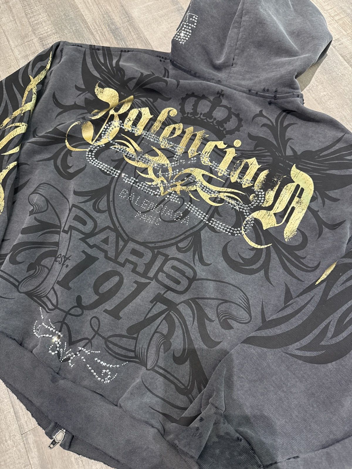 Balenciaga Balenciaga Gold Tacky Embellished Zip Up Size US L / EU 52-54 / 3 - 5 Thumbnail