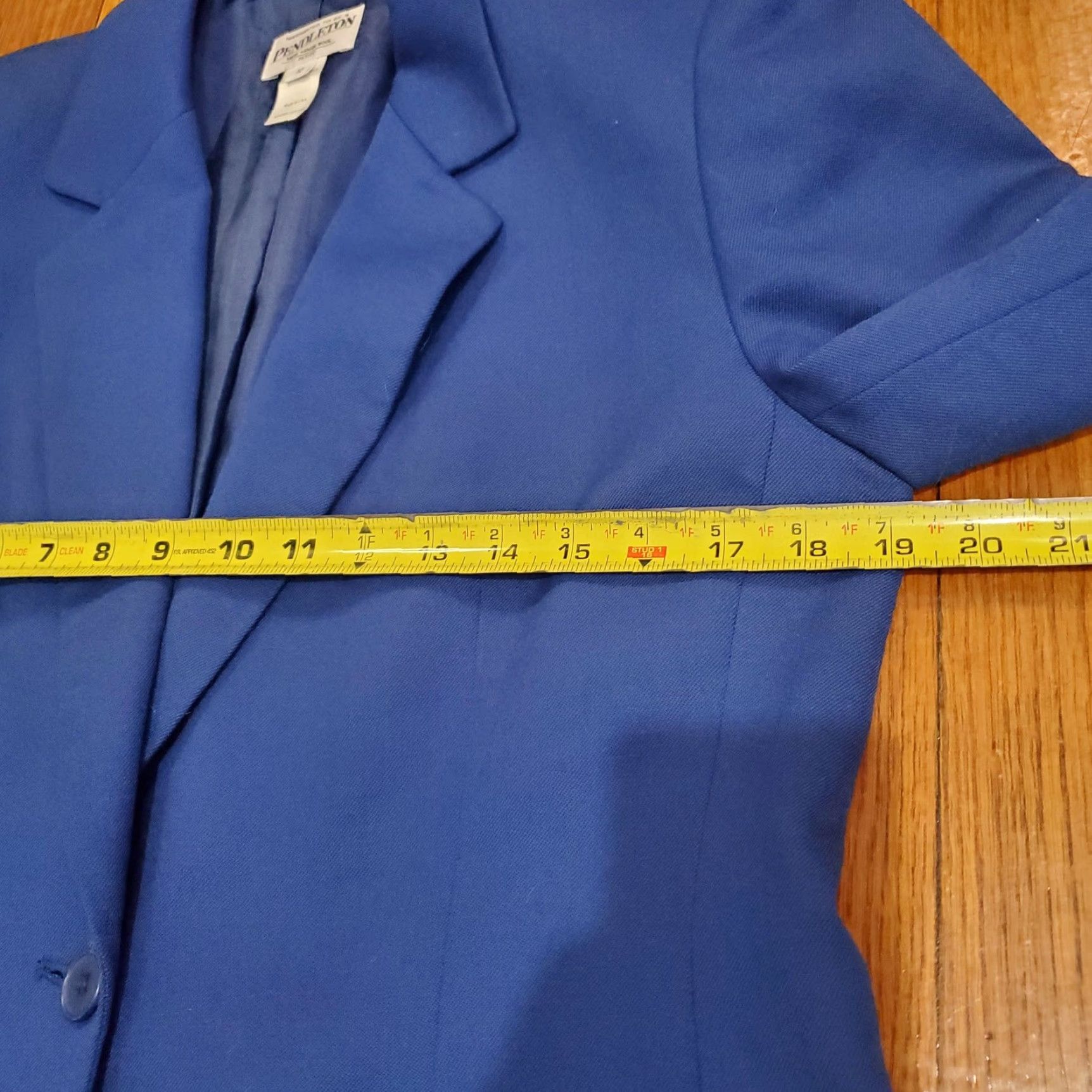 Pendleton VINTAGE Pendleton Blazer Womens 10 Petite Blue Wool Lined Made USA 80s 90s Size L / US 10 / IT 46 - 7 Thumbnail