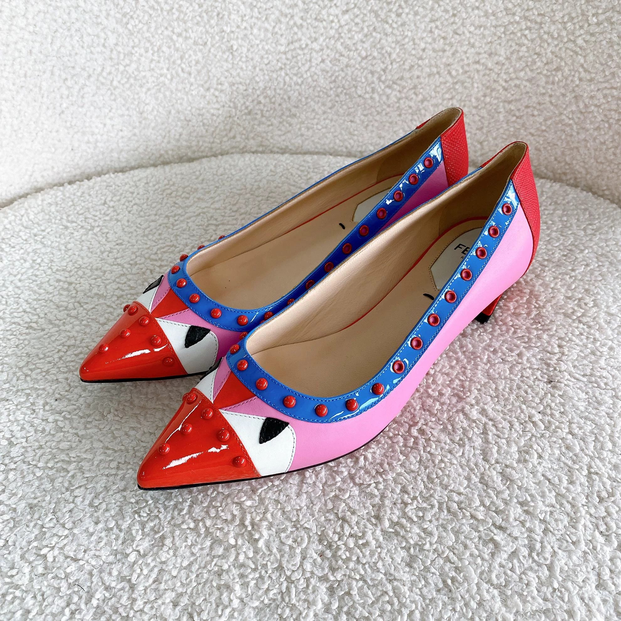Fendi Fendi Color Blocked Low Heel Shoes 35.5 5194 New Size US 5 / IT 35 - 5 Thumbnail