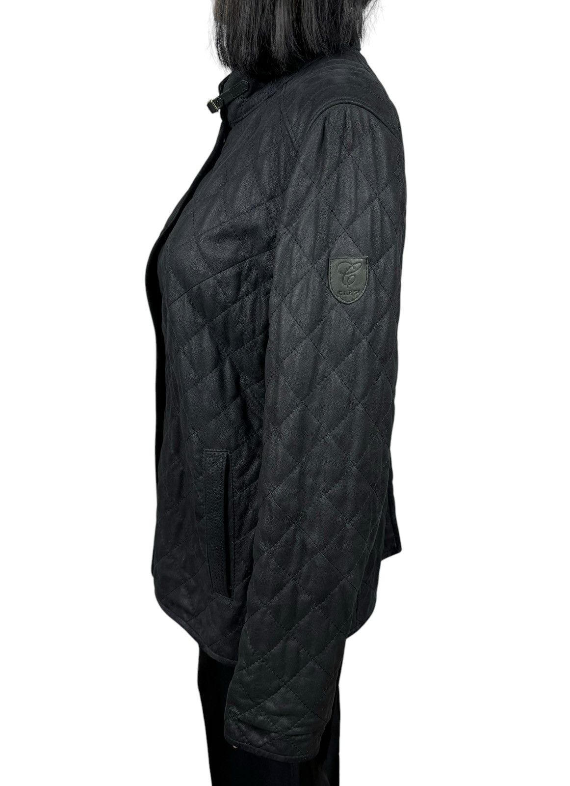 Designer Werner Christ Genuine Leather Quilted Jacket Women size 42 Size M / US 6-8 / IT 42-44 - 9 Thumbnail