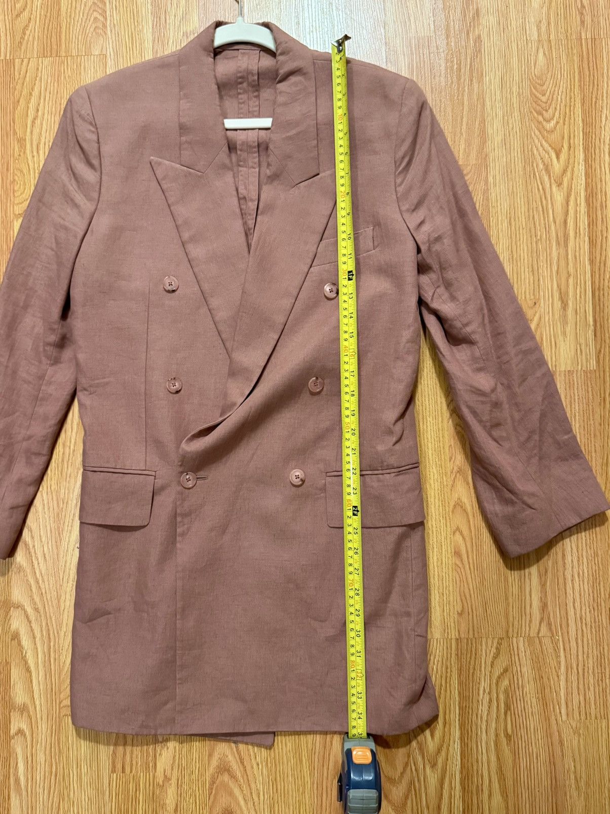 Paul Smith Paul Smith Double Breasted Pink Linen Blazer Runway Style Size 38L - 5 Thumbnail