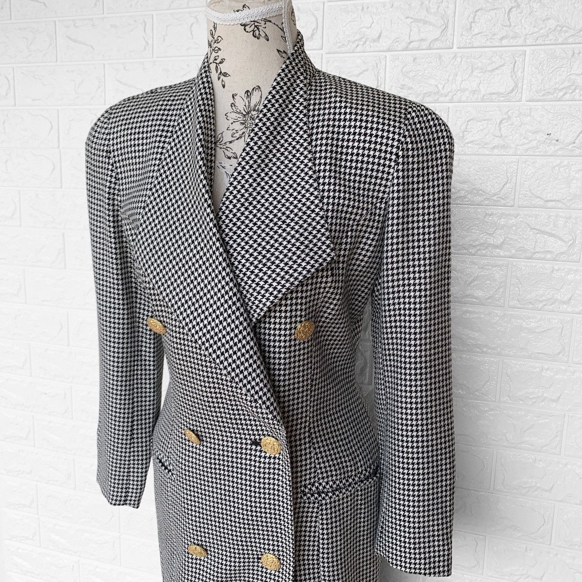 Max Mara Max Mara Checked Wool Long Coat Double Breasted Size S / US 4 / IT 40 - 9 Thumbnail