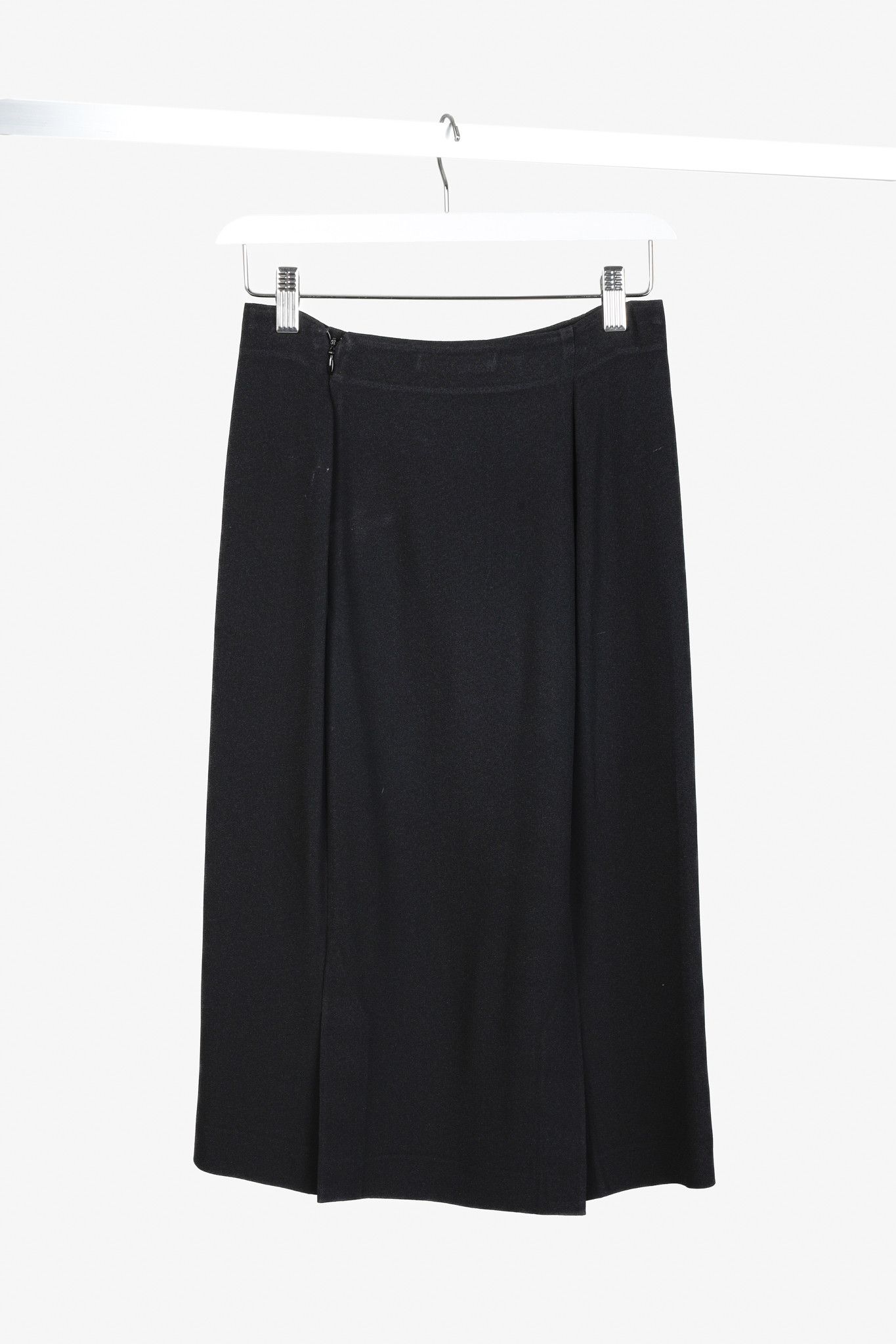 Prada Prada Black Crepe Knee Length Skirt Size 25" / US 0 / IT 36 - 2 Thumbnail