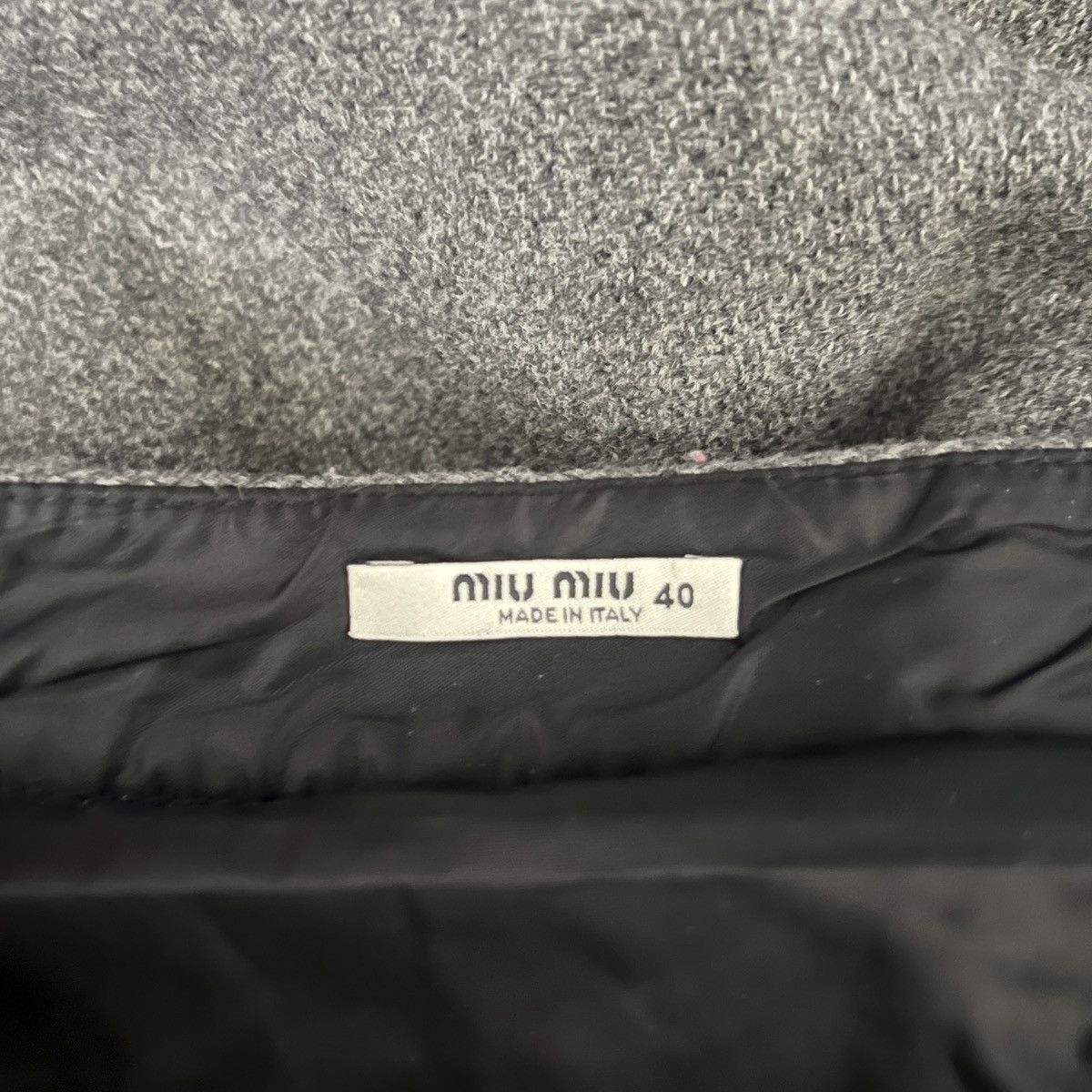Miu Miu Miu Miu AW04 Parachute Waist Double Layer Grey Wool Skirt Size 27" / US 4 / IT 40 - 3 Thumbnail