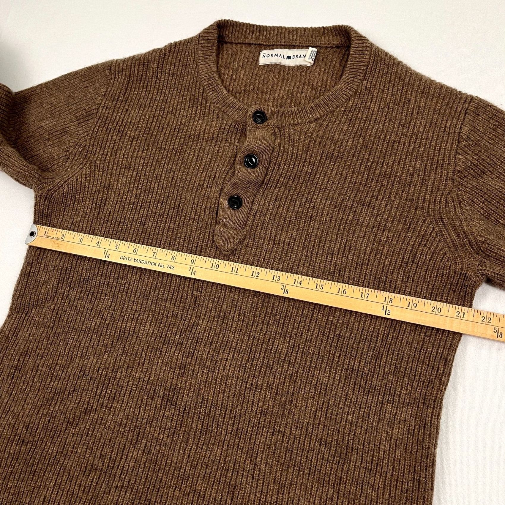 Vintage VINTAGE The Normal Brand Sweater Mens L Tall Fit Merino Lambs Wool Henley Pullover Prep Size US L / EU 52-54 / 3 - 6 Thumbnail