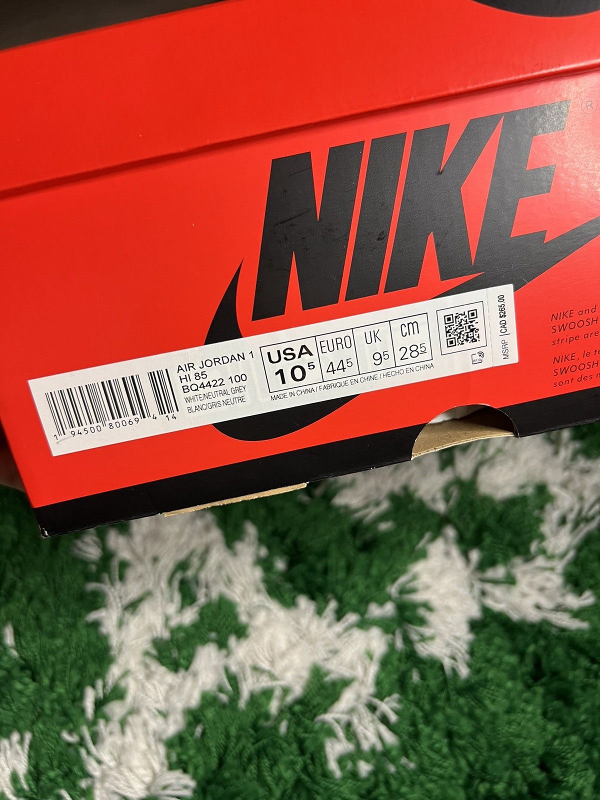Jordan Brand × Nike Jordan 1 High 85 neutral grey Size US 10.5 / EU 43-44 - 7 Thumbnail