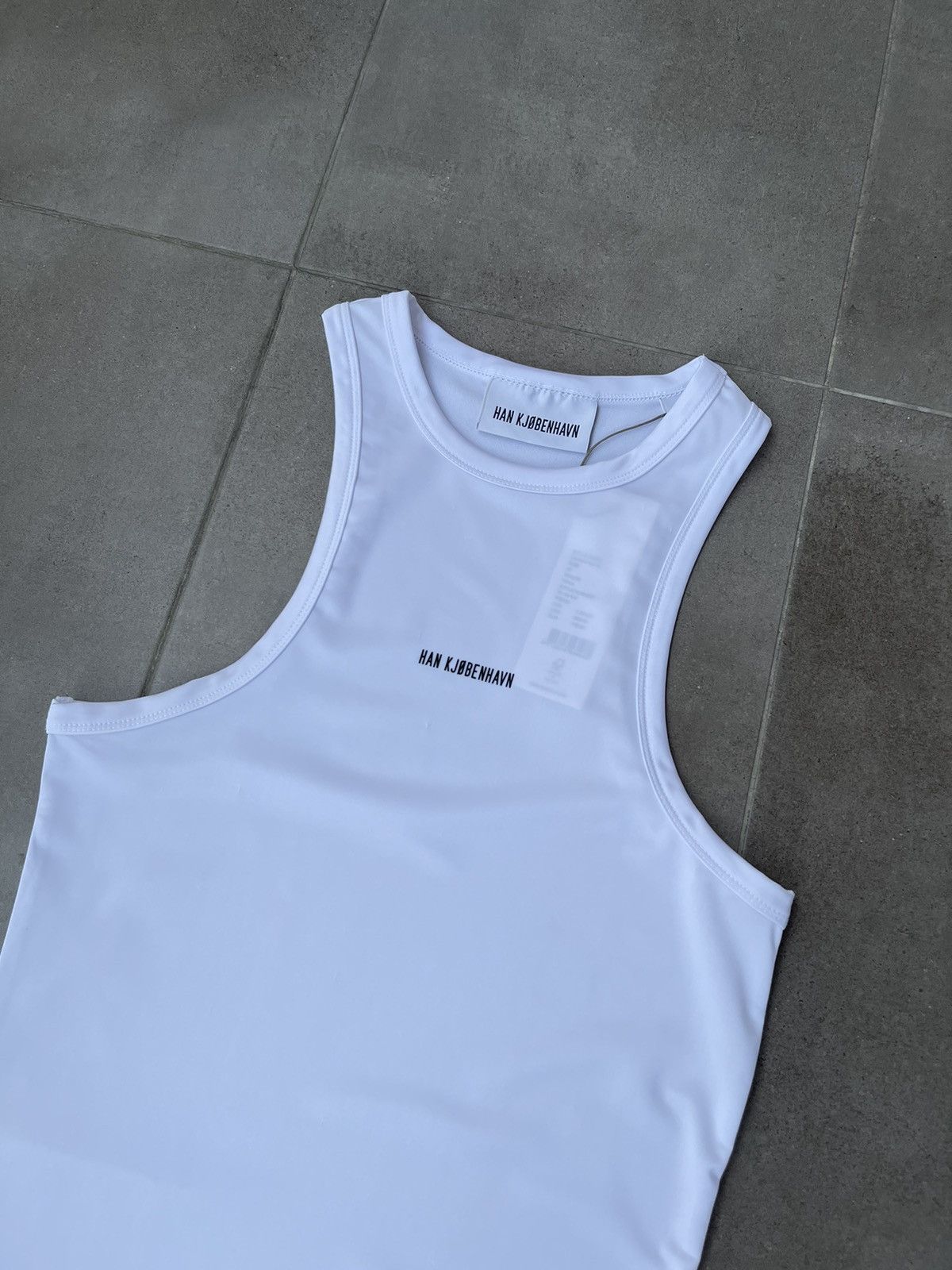Han Kjobenhavn !DS! SS23 Han Kjobenhavn Logo Stretch White Racer Top Size US M / EU 48-50 / 2 - 11 Thumbnail