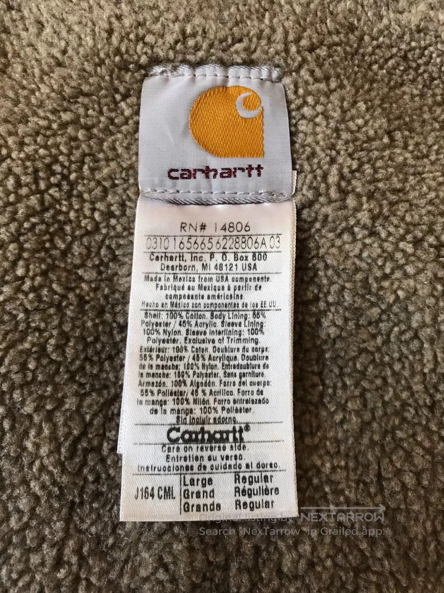 Carhartt Carhartt J164 Washed Canvas Work Jacket. Size US L / EU 52-54 / 3 - 9 Thumbnail