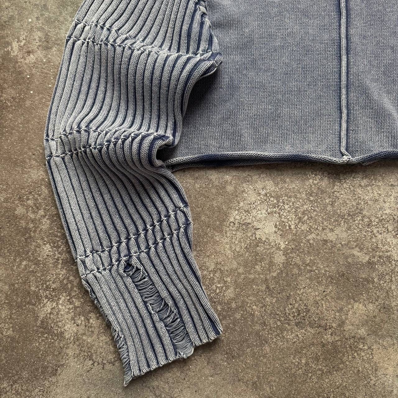 Hysteric Glamour × Japanese Brand × Vintage Japanese Style Washed/Faded Cropped Ribbed Sweater Size L / US 10 / IT 46 - 5 Thumbnail