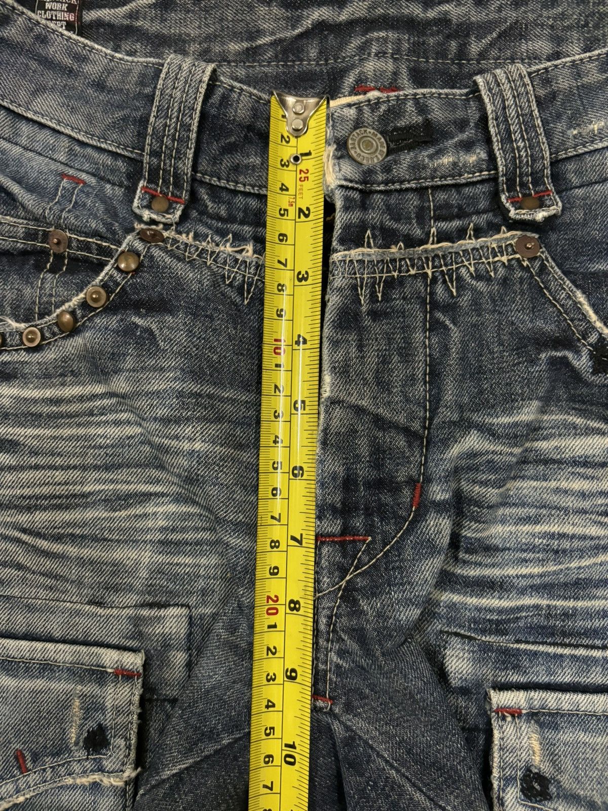 Hysteric Glamour Vintage Japanese Brand Bartack Studded Distressed Punk Jeans Size US 32 / EU 48 - 20 Thumbnail