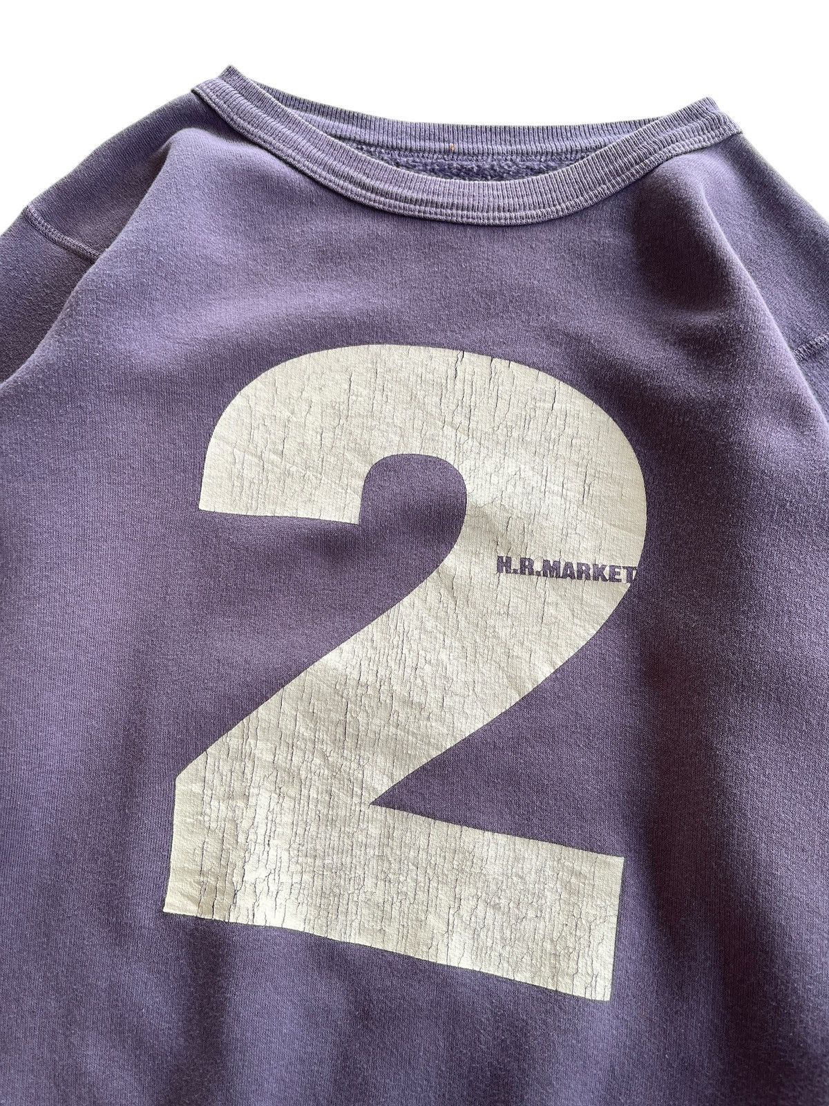 HOLLYWOOD RANCH MARKET H.R.Market MFG.Co Big Logo Sweater Sunfaded Size US M / EU 48-50 / 2 - 9 Thumbnail