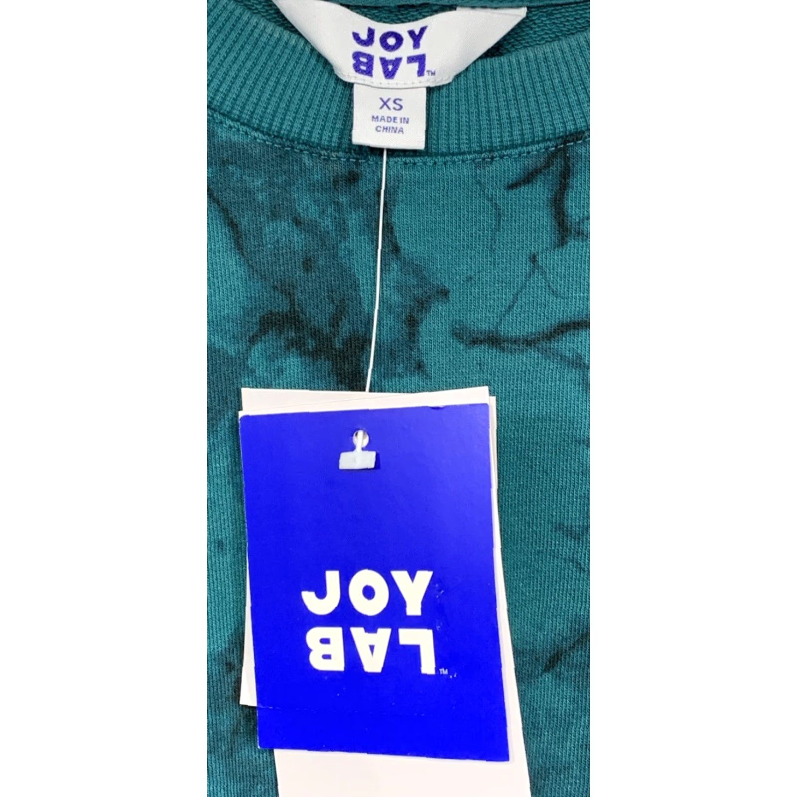 Vintage Joy Lab Sweatshirt Women's XS Green Marble Cropped Relaxed Fit NEW NWT Size XS / US 0-2 / IT 36-38 - 7 Thumbnail