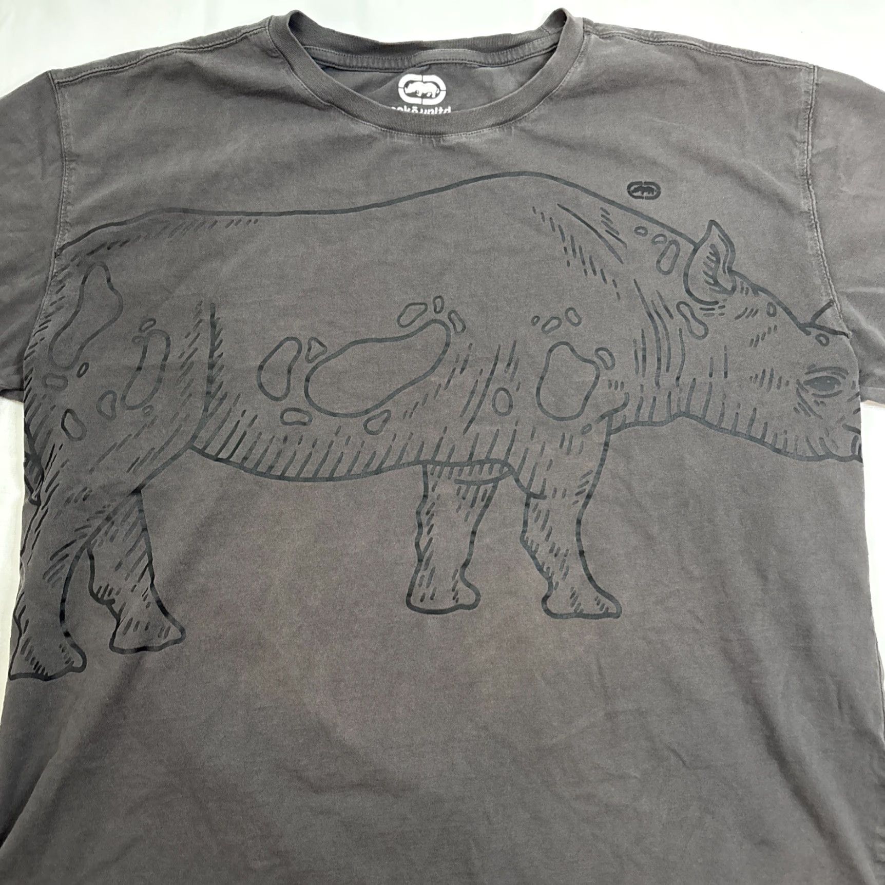 Ecko Unltd. Ecko T Shirt Men XL Gray Graphic Rhino Oversized Short Sleeve Mens XL Gray Rhino Graphic Oversized T-Shirt Size US XL / EU 56 / 4 - 2 Thumbnail