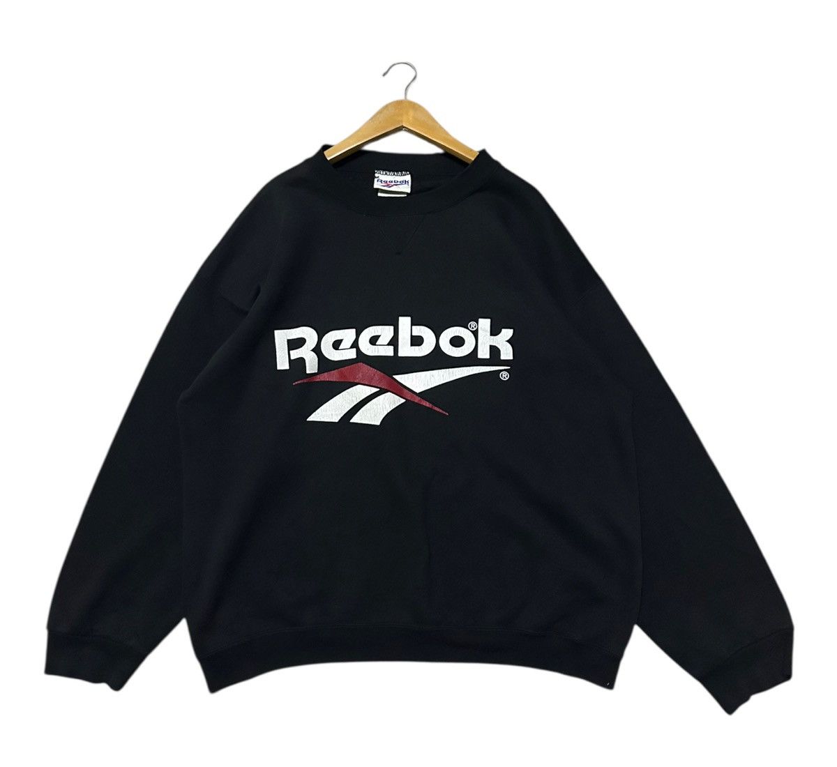 Reebok Vintage 90s Reebok crewned pullover sweatshirt in black Size US XL / EU 56 / 4 - 5 Thumbnail
