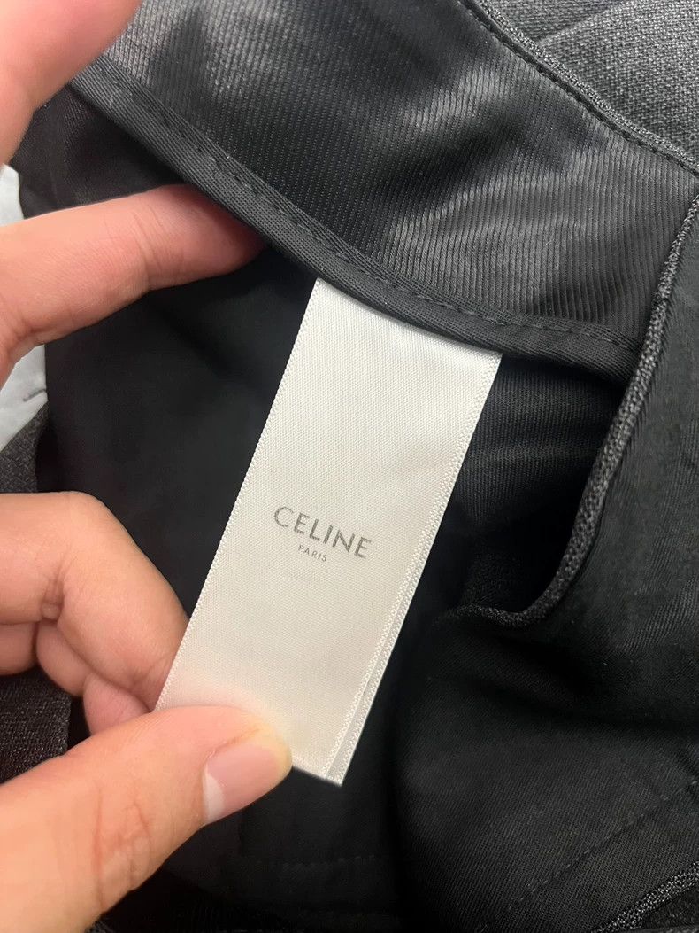 Celine Celine size US 48 Black and Grey Wool Pencil Trousers for Size US 32 / EU 48 - 4 Thumbnail