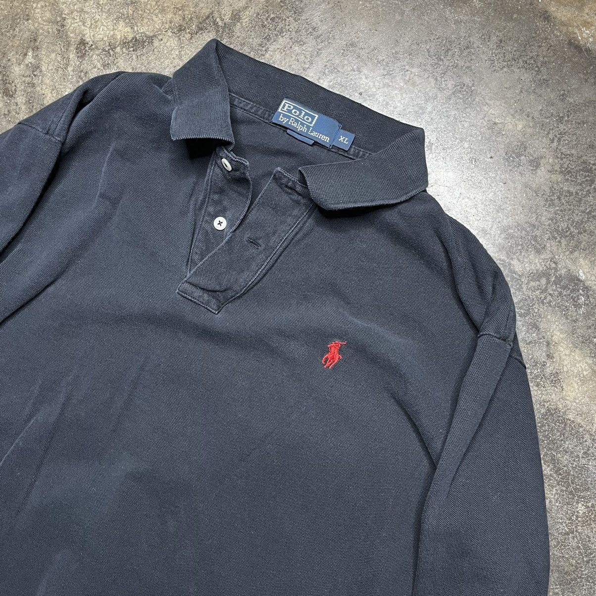 Vintage vintage black longsleeve ralph lauren polo shirt Size US XL / EU 56 / 4 - 5 Thumbnail