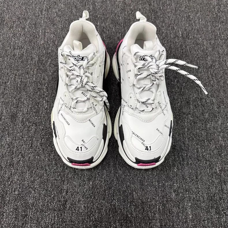 Balenciaga Balenciaga The black and white pink logo of Dad Shoes Tripl Size US 8 / EU 41 - 4 Thumbnail