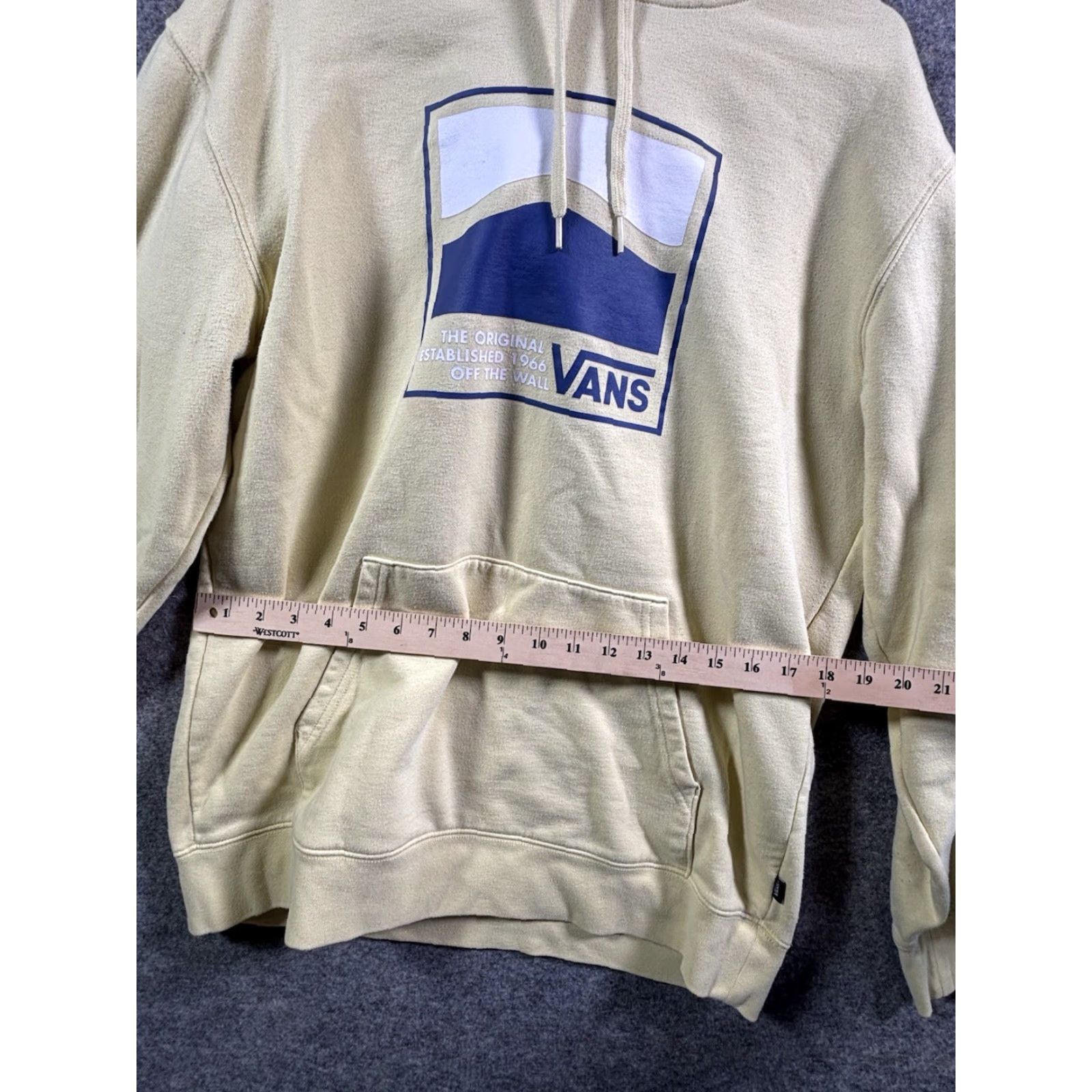Vans Vans Off The Wall Mens Pullover Hoodie Size L Yellow Logo Fleece Sweatshirt Regular Fit Hoodie Size US L / EU 52-54 / 3 - 3 Thumbnail