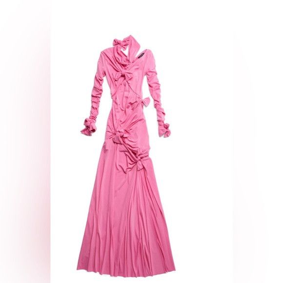 Balenciaga o1srvl11e0426 Knot Gown in Pink Size XL / US 12-14 / IT 48-50 - 1 Thumbnail