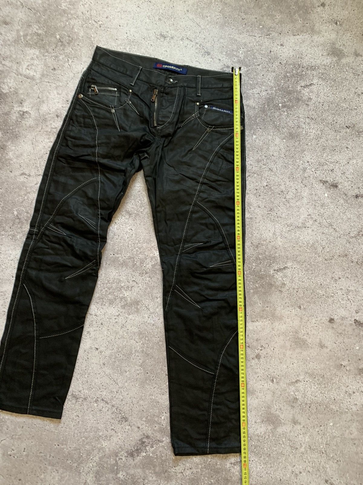Designer × Japanese Brand RARE🔥CIPO&BAXX🔥 White thread Y2K Jeans Bootcut Size US 34 / EU 50 - 7 Thumbnail