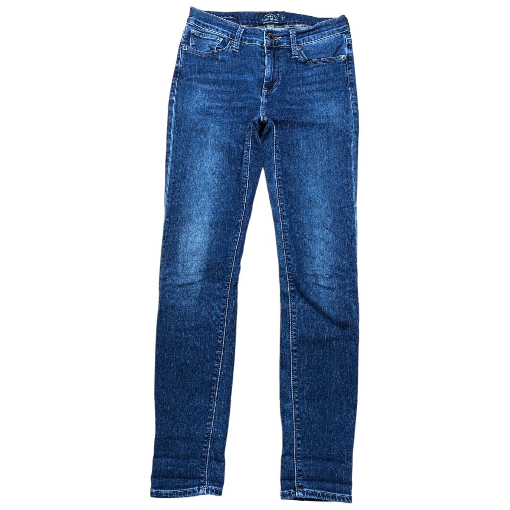 Lucky Brand Lucky Brand Brooke Legging Jeans Womens 6 29 Inseam Blue Medium Wash Skinny 5-Pocket denim stretch Casual 90s College City Size 28" / US 6 / IT 42 - 2 Thumbnail