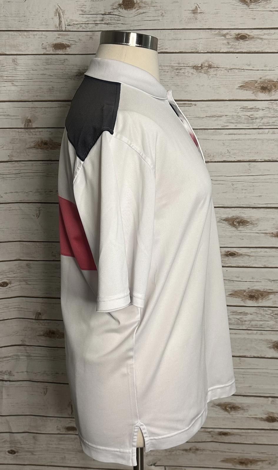 Footjoy FootJoy white/navy/pink striped performance golf polo shirt Size US L / EU 52-54 / 3 - 4 Thumbnail