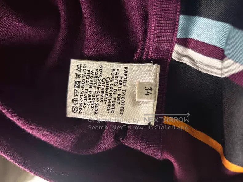 Hermes Hermes Purple Cashmere and Mulberry Silk Mixed Horse Head Size XXS / US 00 / IT 34 - 5 Thumbnail