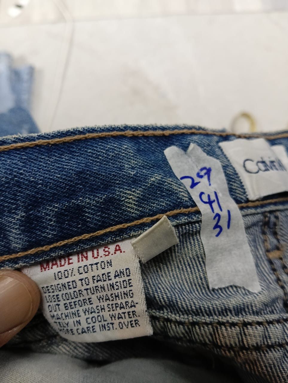 Calvin Klein vintage Calvin klein distressed denim made in USA 3375 Size US 29 - 9 Thumbnail