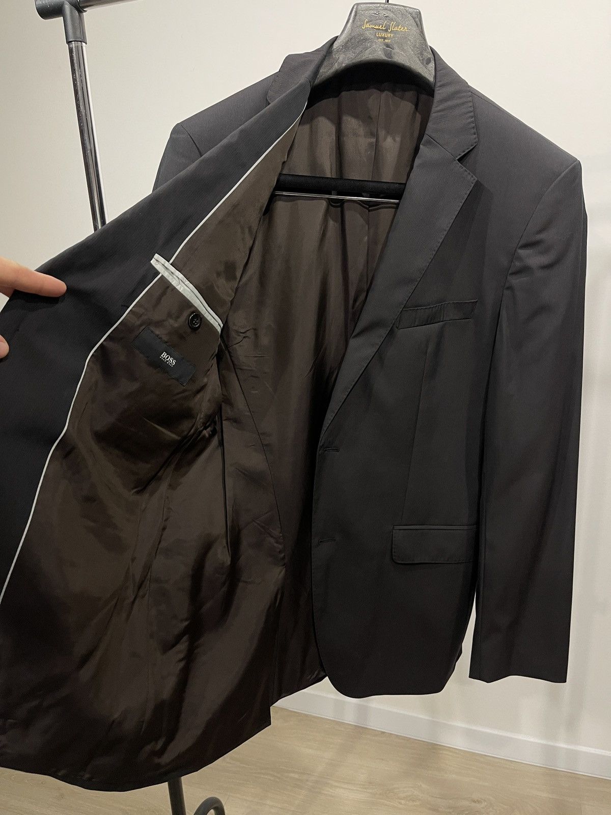 Hugo Boss Hugo boss blazer wool classic jacket dark brown 40R Size 40R - 5 Thumbnail