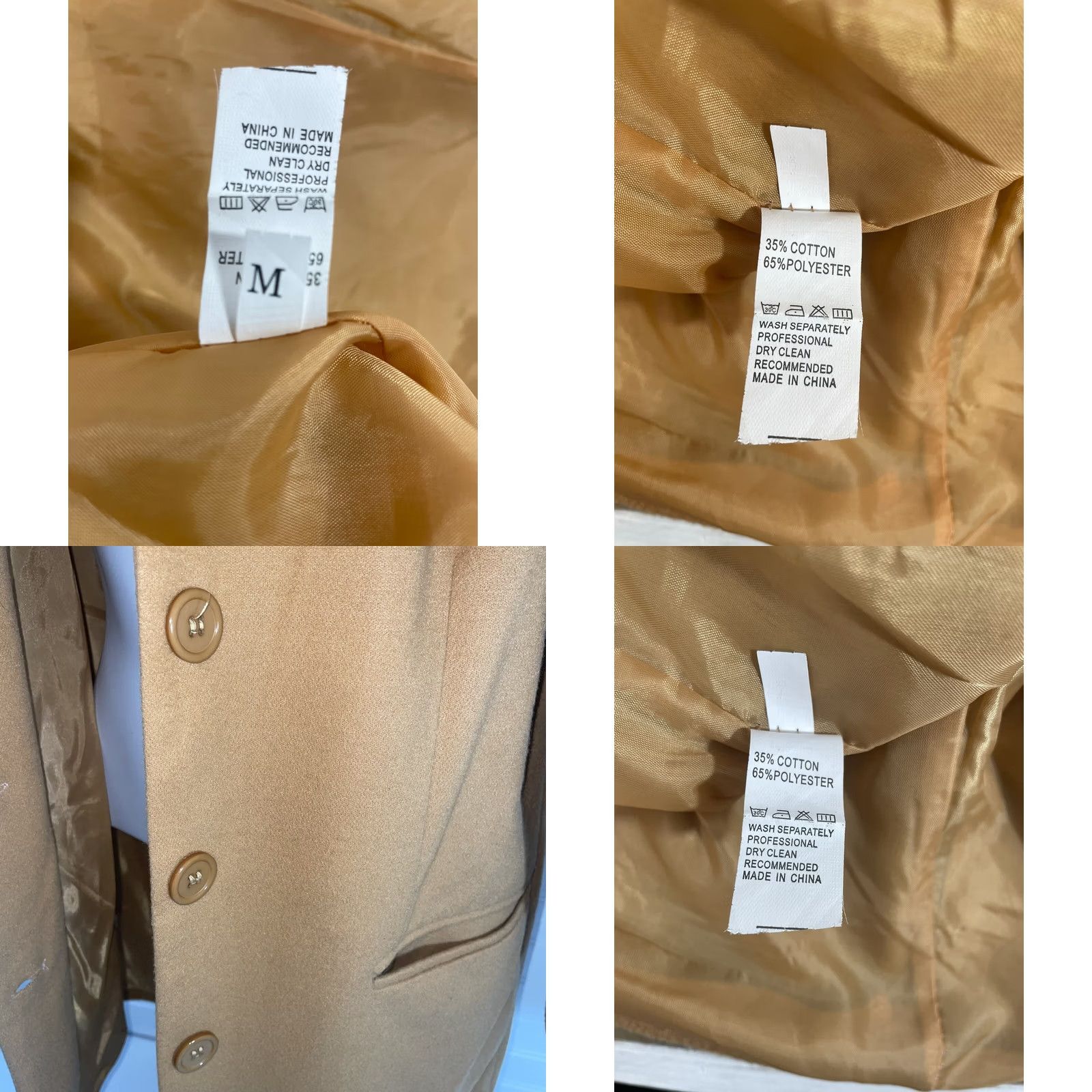 Vintage Women's Medium Caramel Knit Overcoat - Vintage Condition Size M / US 6-8 / IT 42-44 - 8 Thumbnail