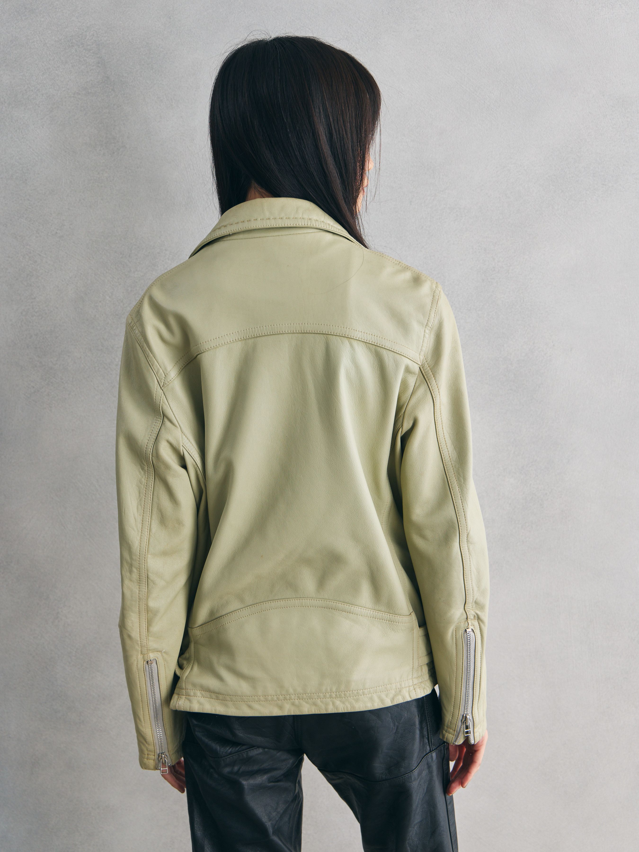 Other RICO Genuine Lambskin Leather Rider Jacket – Ivory Size US M / EU 48-50 / 2 - 5 Thumbnail