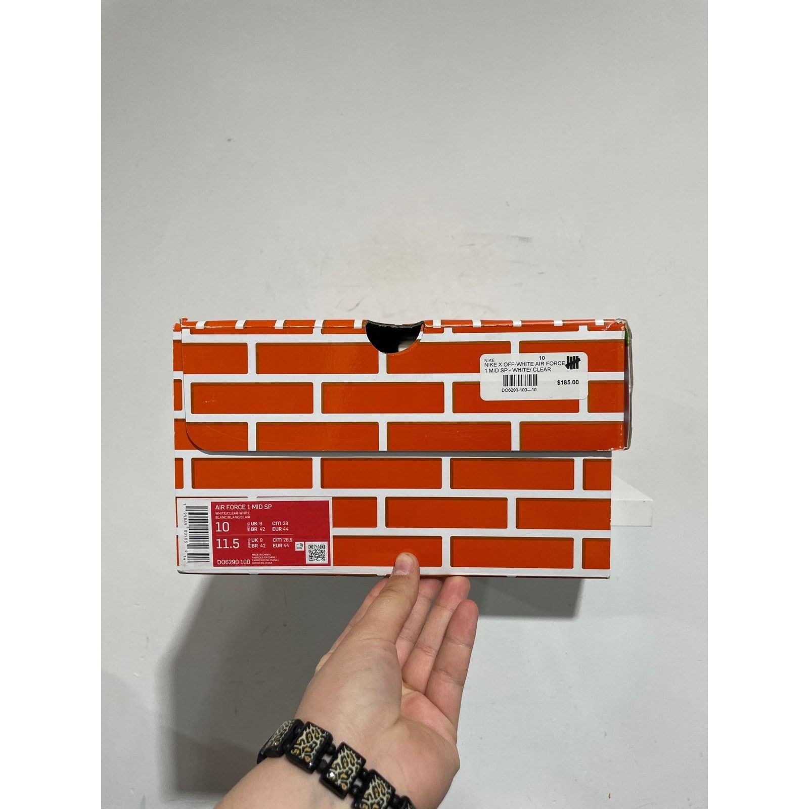 Nike NIKE AIR FORCE 1 MID OFF WHITE WHITE SIZE 10 PREOWNED Size US 10 / EU 43 - 8 Thumbnail