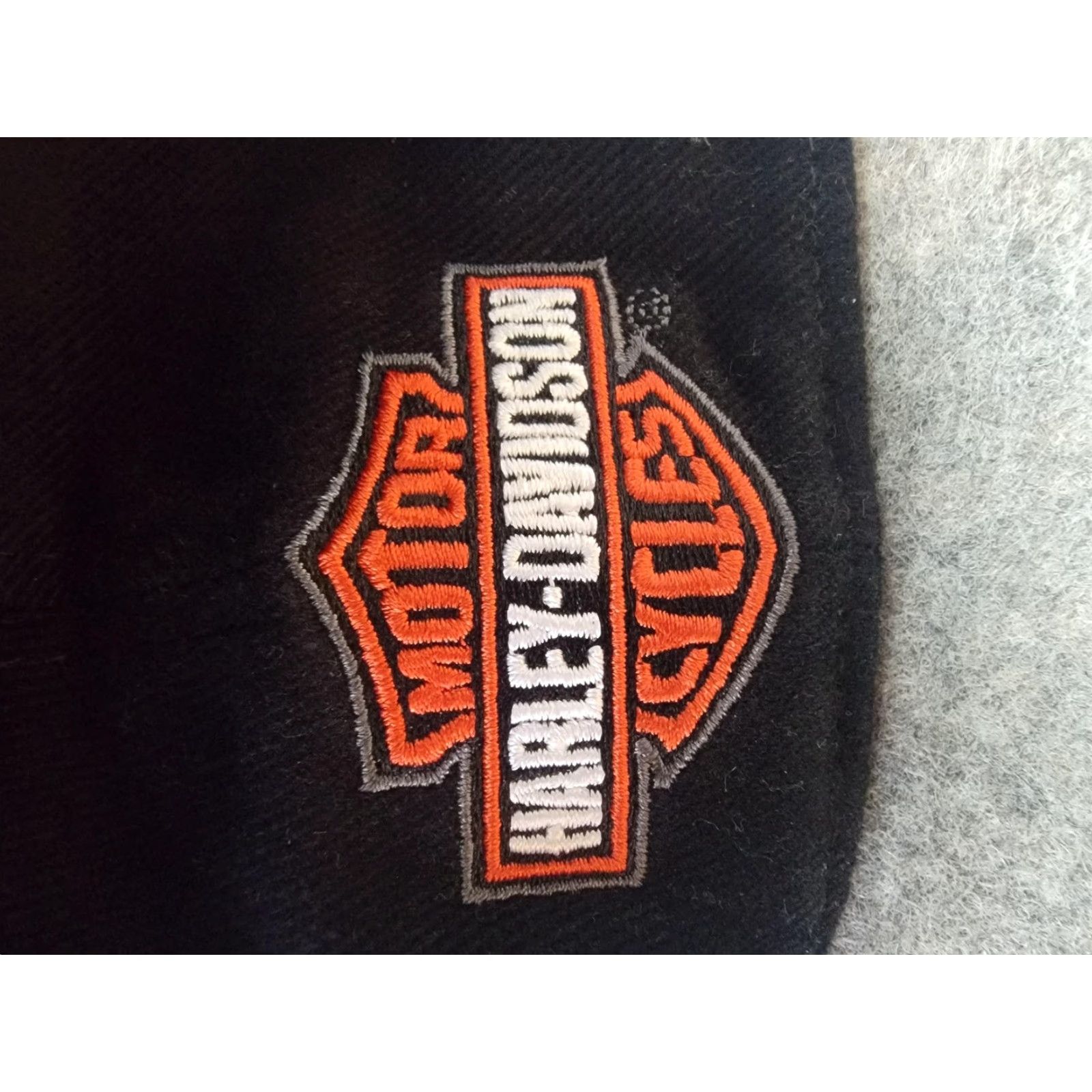 Harley Davidson Harley-Davidson Hat Cap Fitted Mens L/XL Black Las Vegas Dice Flames Embroidered Cap Size ONE SIZE - 5 Thumbnail