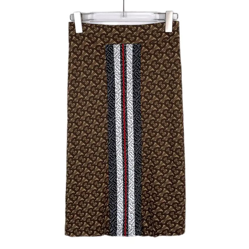 Burberry Burberry Brown Fiber Women's Midi Skirt Size 22" - 1 Thumbnail