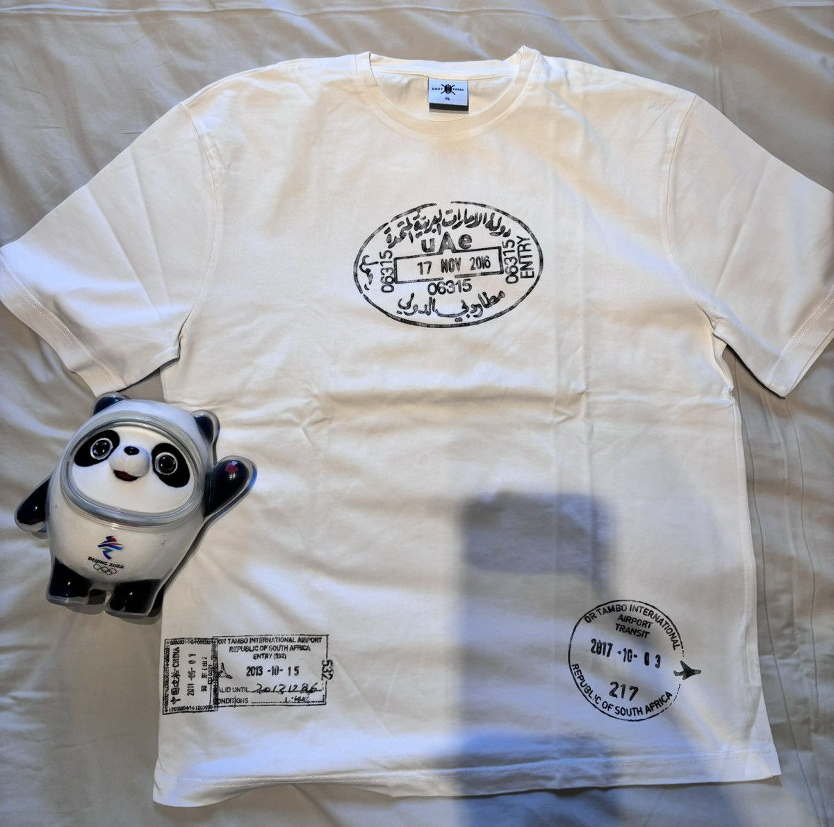 Daily Paper Daily Paper Passport Stamp Tee White Size US XL / EU 56 / 4 - 1 Thumbnail
