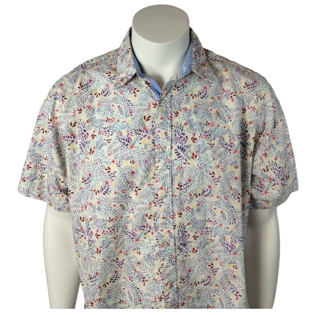 Cremieux Daniel Cremieux Colorful Mens Button Down Short Sleeve Shirt Size US XL / EU 56 / 4 - 1 Thumbnail