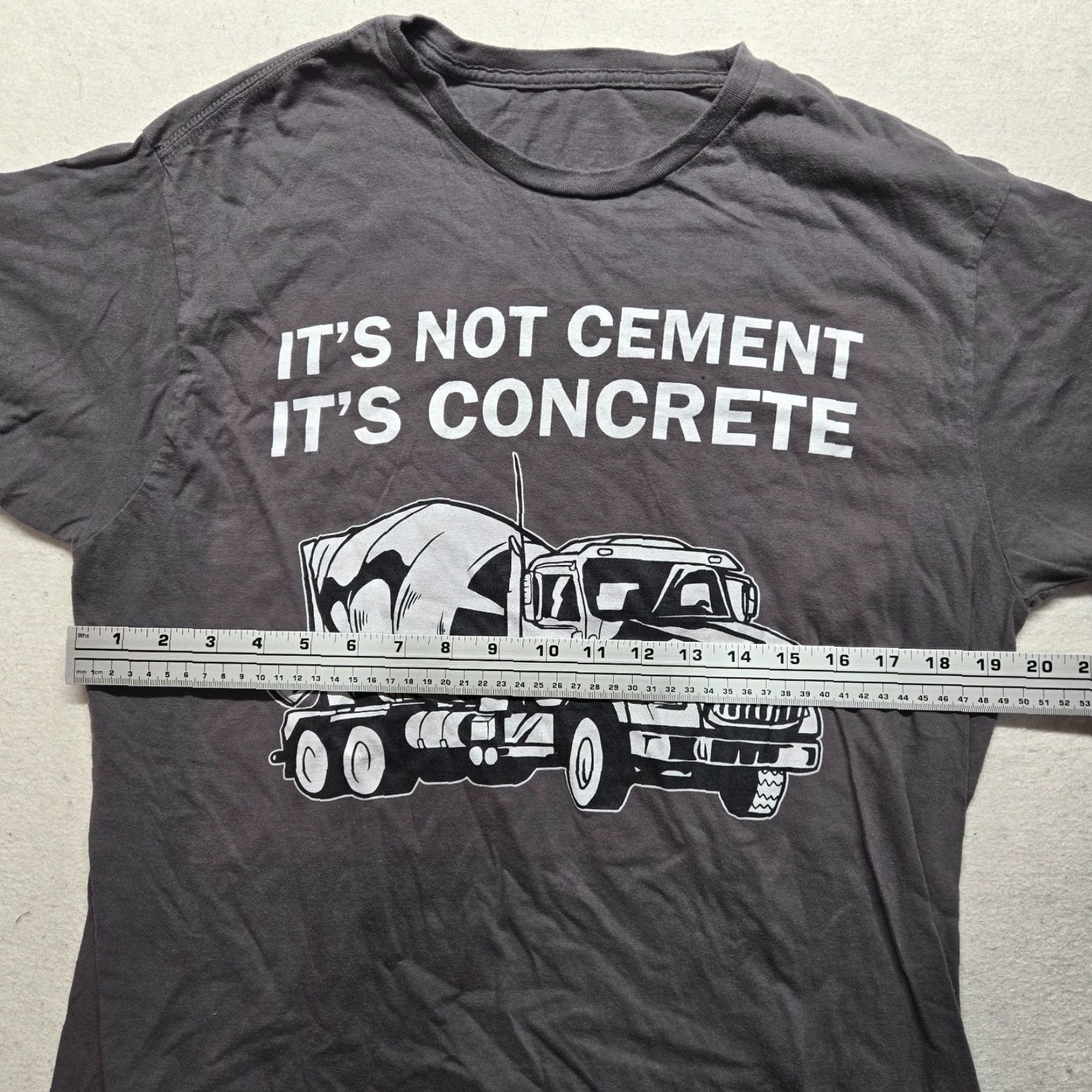 Vintage It's Not Cement It's Concrete T-Shirt Funny Masonry Occupation Adult Men L Large Shirt Gray 100% Preshrunk Cotton Mens Shirts 90s? Size US L / EU 52-54 / 3 - 3 Thumbnail