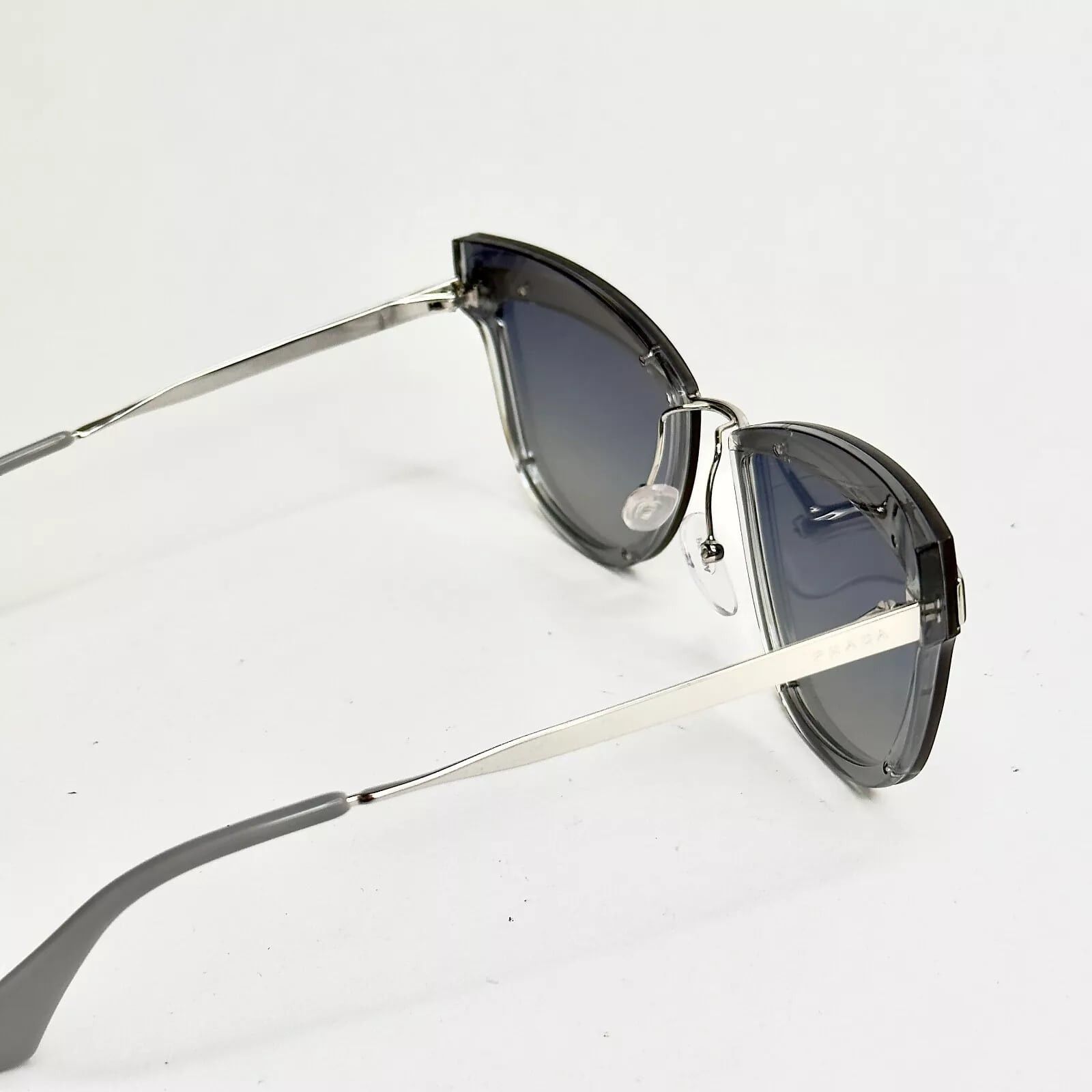 Prada PRADA 12U CINEMA Metal Sunglasses Silver Blue PR12US 12US Size ONE SIZE - 5 Thumbnail