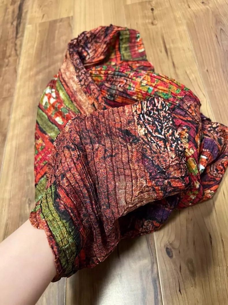 Issey Miyake Issey Miyake size:2 Red main line ethnic style long pants Size 22" - 4 Thumbnail