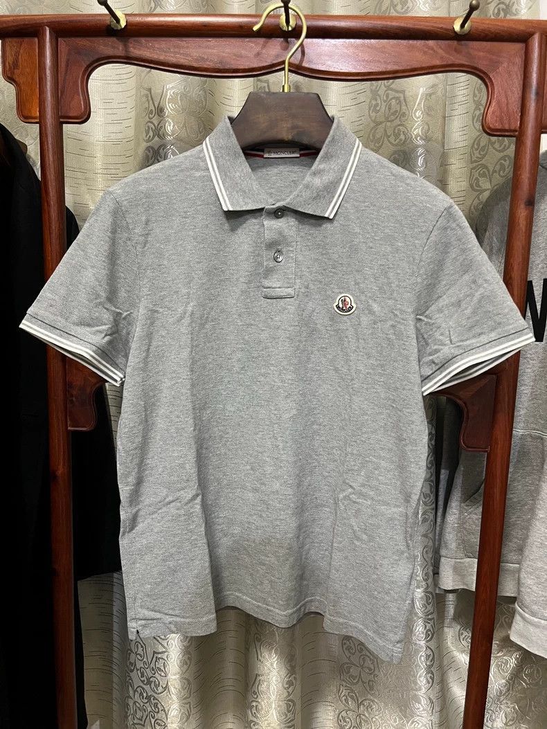 Moncler Moncler Moncler Men's Gray Short Sleeve Polo Shirt-2506 Size US S / EU 44-46 / 1 - 1 Thumbnail