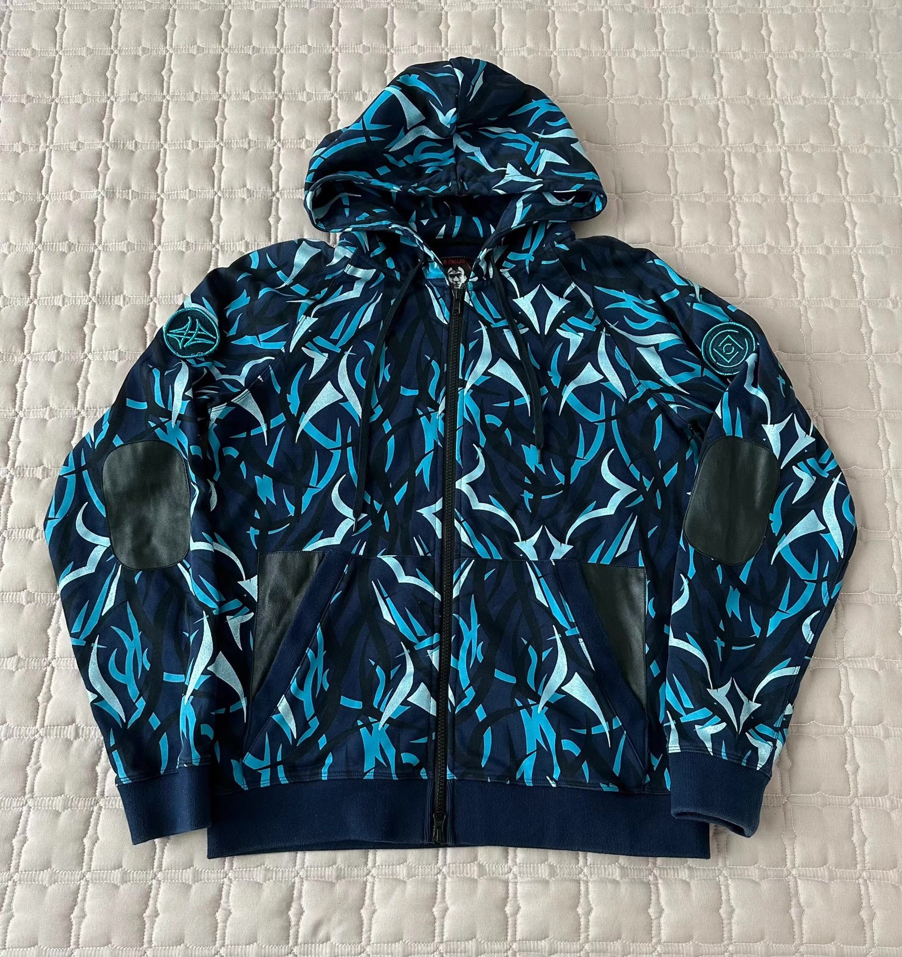 CLOT CLOT Edison Chen Blue Thorns Glitter Jacket Hoodie Size US S / EU 44-46 / 1 - 1 Thumbnail